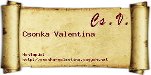 Csonka Valentina névjegykártya
