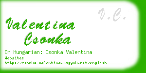 valentina csonka business card